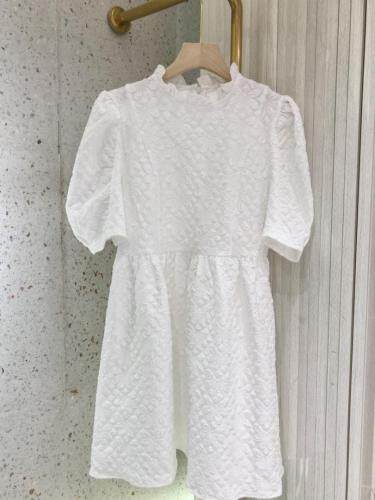 【现货】立领压花连衣裙2色，女装连衣裙，ONE