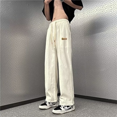 垂感休闲裤男士夏季冰丝裤潮牌ins日系百搭宽松束脚裤BK4881-p30，男装休闲裤，星座1008