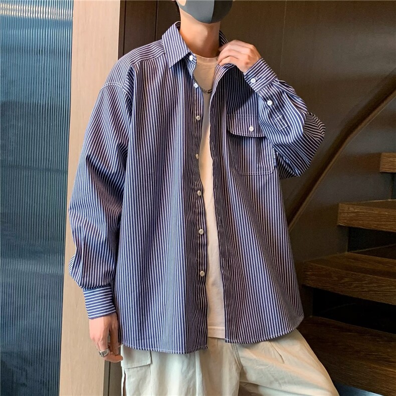 条纹衬衫男长袖春秋休闲衬衣BC02P32,男装衬衫,星座1116-2