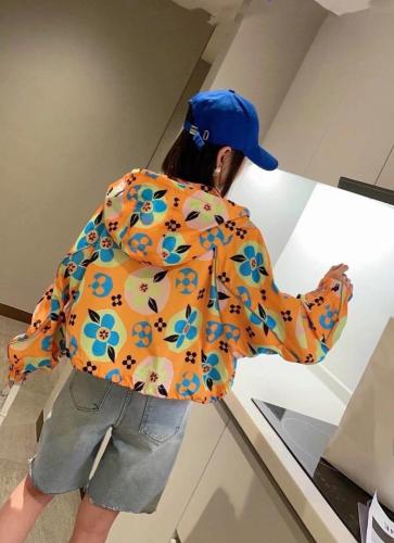 PXL5116欧洲站2021新款欧货小个子花色连帽外套时尚防,女装,L·H·X