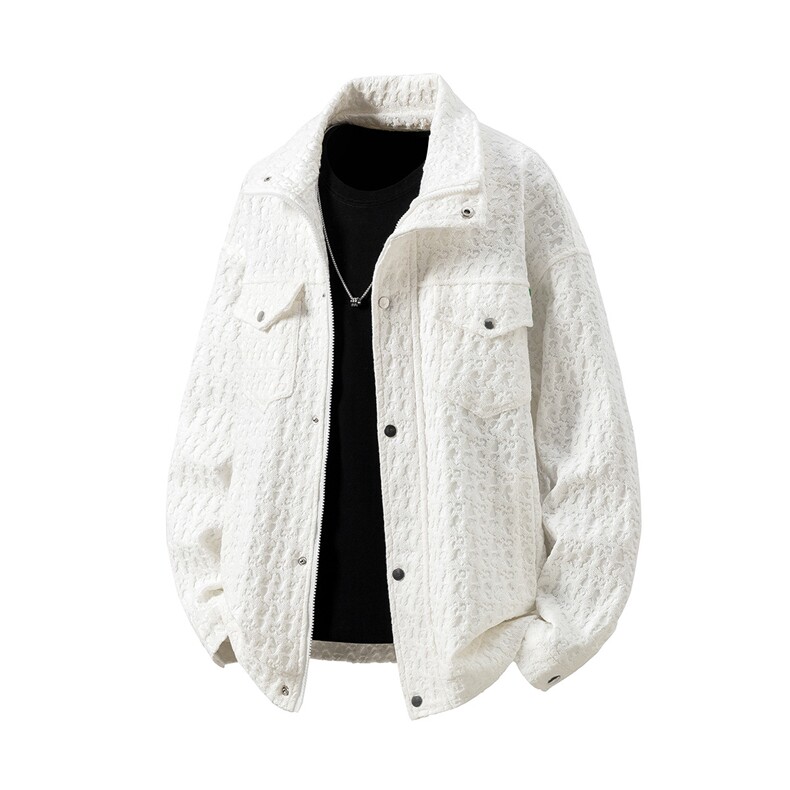 小香风美式牛仔夹克男大码M-5XL百搭工装外套男JK8740P125控168，男装工装外套，星座227-7