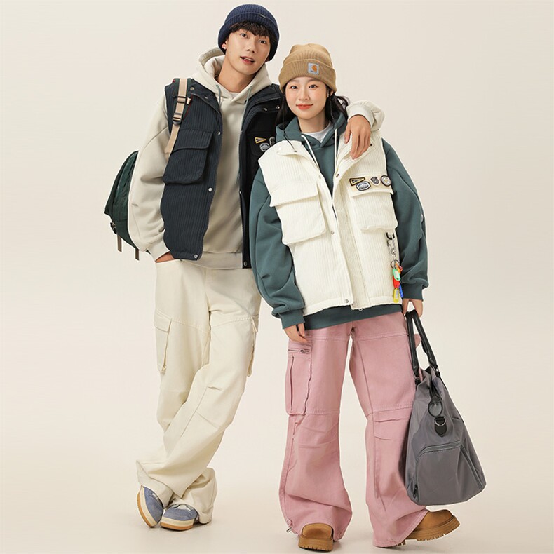 2025冬季新款男日系潮牌立领白鸭绒羽绒服加厚马甲棉衣YR70-F199,男装羽绒服,电商A101（原外27）