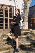 【现货】2021年夏季新款宽松显瘦长款半袖西装166-XZ07P105，女装西装，茜茜公主