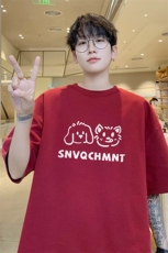 抖音直播得物短袖T重磅280克TB4342批28纯棉220克T4342P20控38，男装T恤，电商C408(原B339-1)