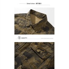 W11132-P88网图现货春季新款全能战术迷彩重磅纯棉工装外套夹克，男装夹克，星座1608