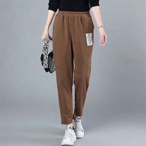 奕阳依阁2021秋冬装时尚加绒长裤休闲百搭,女装休闲裤,奕阳依阁