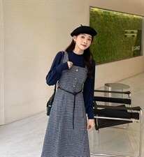 两件套连衣裙，女装连衣裙，E莎