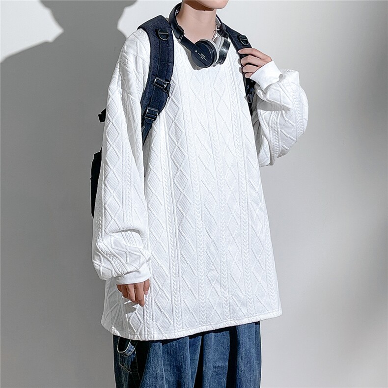 1立体菱形花纹大码M-5XL卫衣男聚酯纤维95%氨纶5%WY77052P38控58图片