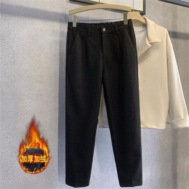 秋冬新款韩韩版复古修身厚款加绒抗寒休闲裤男,男装卫衣,星座410-6（原星座1304-1）