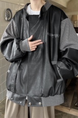 港风肩膀民族风大码M-5XL夹克男情侣皮衣男女外套JK8756P110控149，男装民族服装，星座227-7