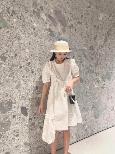 夏季新款韩版连衣裙，女装连衣裙，米壹
