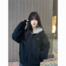 座山雕毛领连帽棉服男女冬季加厚保暖美式棉衣外套LRS3100-P90，男装棉衣，星座1008
