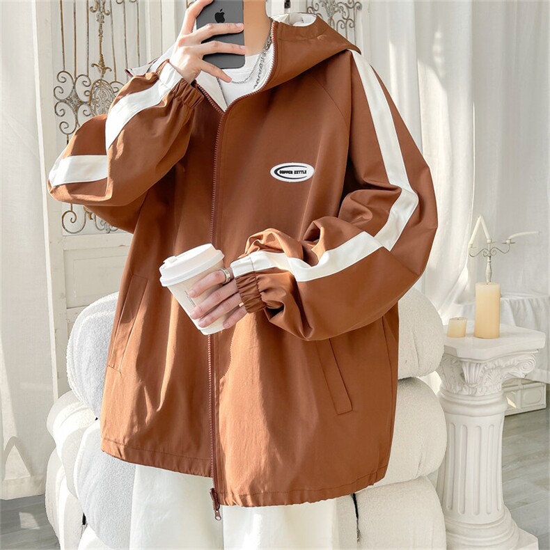 JK9012/P70春装现货新款两面服夹克男防水冲锋衣大码外套两面穿,男装夹克,电商A141