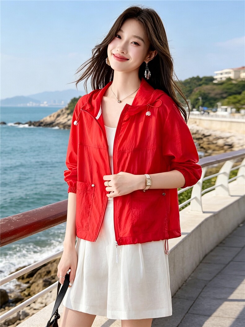 现货！现货！2026夏季新款时尚通勤透气凉感防晒衣女,女装防晒衣,以桐