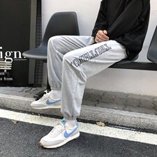 港风有型休闲裤男宽松潮流束脚裤运动印花卫裤NK07-P50，男装休闲裤，星座1501