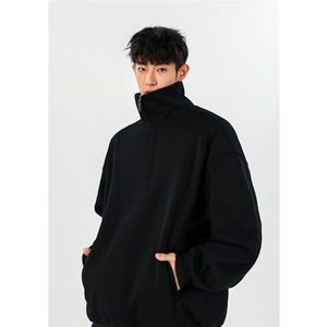 春装500克重磅套头拉链卫衣男女装大码宽松春季外套上衣S391特P78图片
