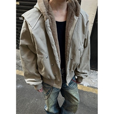 冬季座山雕重磅连帽棉服男女美式cleanfit加绒夹克外套M5029，男装夹克，星座1116A（原606A-3）