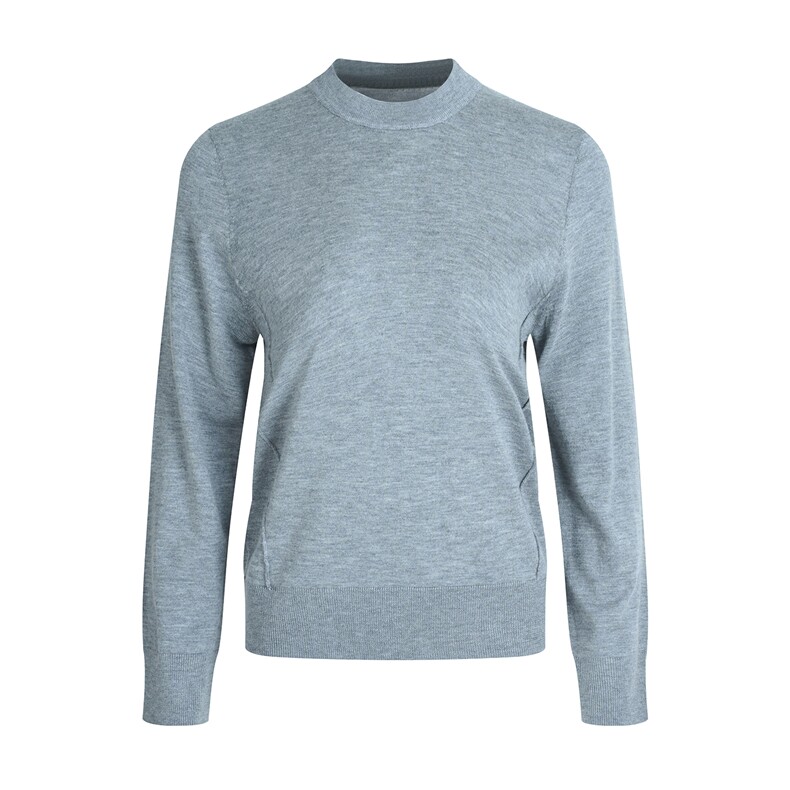 2025年秋季新款女士针织圆领长袖羊毛衫时尚休闲通勤百搭，女装羊毛衫，宋氏羊绒