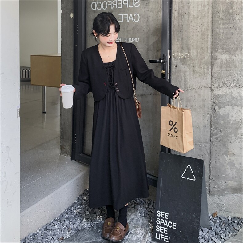 【秋款】法式浪漫气质风连衣裙套装2C212-G168-P185-K278,女装套装/套裙,2C212