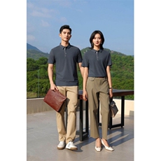 2025春夏高级感冰丝无痕POLO衫男女工作服团服LOGO刺绣L99205P48，男装Polo衫，星座1602B（原101B-1）