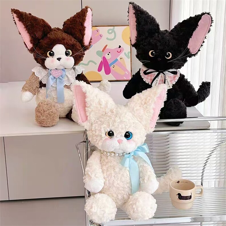 跑跑德文卷毛猫玩偶猫咪公仔背包送女生抱枕娃娃毛绒玩具生日礼物，皮皮乐园毛绒玩具
