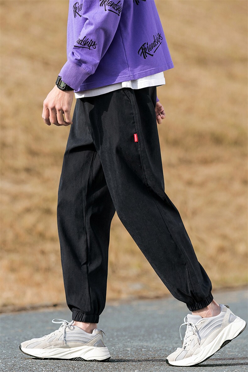 裤子男士潮流束脚宽松运动九分裤百搭工装潮牌休闲裤DT,男装休闲裤,电商A102