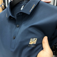 中年休闲男装翻领半袖T恤衫2023夏季新款男士polo衫薄款休闲上衣，男装Polo衫，电商B212（原钱塘6029）