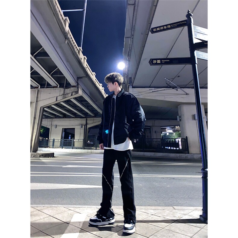 拿图不拿货cleanfit牛仔裤拉链设计微喇叭裤子KZA19-P53,男装牛仔裤,星座1007（原301D）