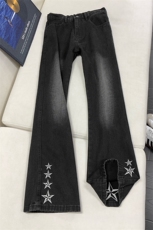 B221美式ins高街暗黑刺绣修身微喇牛仔裤LK25605-特P45控78，男装牛仔裤，电商B221