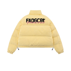 白底23冬季时尚百搭立领字母印花美式棉服外套MY65003P85控118，男装棉衣，电商A268-1