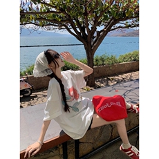 T0167-P25童话故事人鱼公主卡通印花纯棉T趣味圆领短袖，男装T恤，星座617A-2