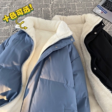 主推十万现货新款港版纯色港风立领宽松保暖棉衣外套MY9072-P65，男装棉衣，电商A128