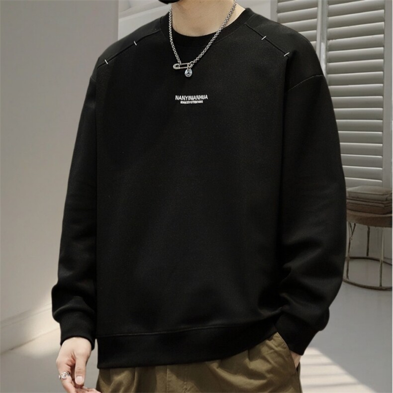 卫衣男潮流春秋长袖宽松休闲简约打底体恤衫TW6135-P58,男装T恤,星座1105-3