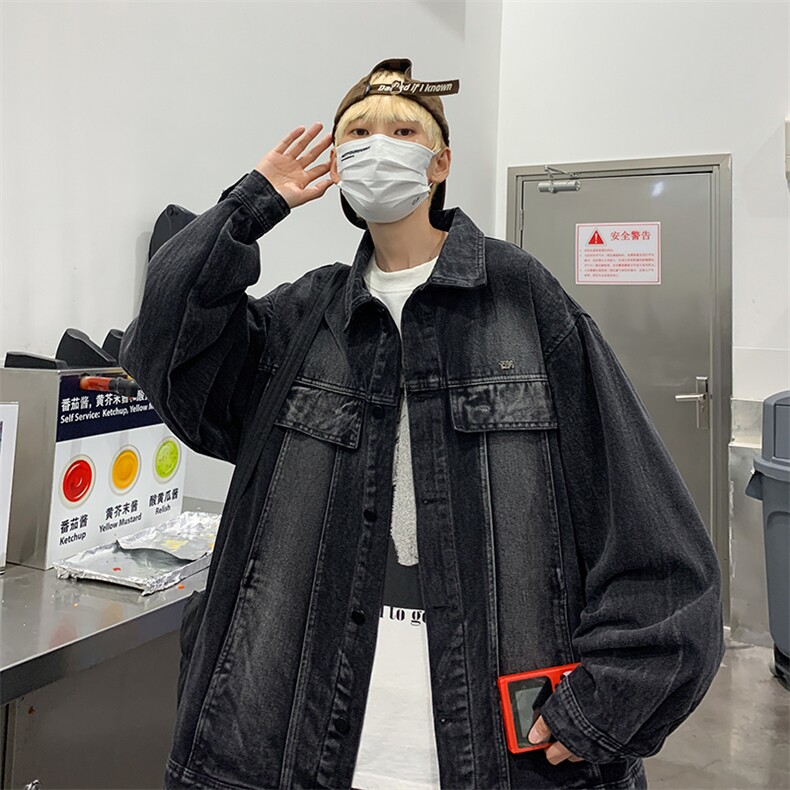 美式复古高街牛仔外套男秋季ins潮牌渐变扎染夹克JK0332-P65,男装夹克,星座308B-2