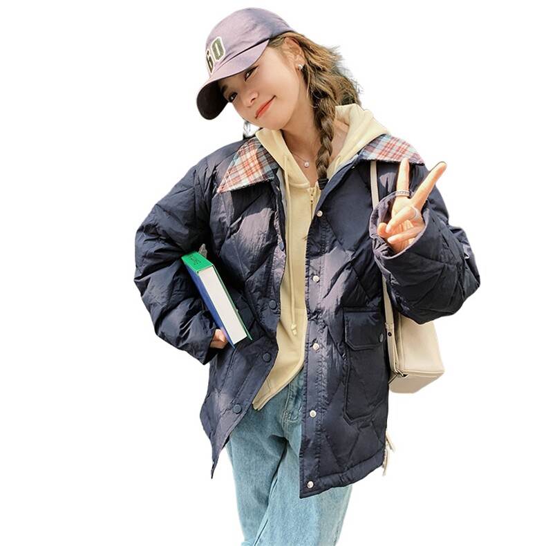 【新款首-发】90%新标白鸭绒羽绒服韩版拼接加厚外套女装,女装羽绒服,浙宝285（原212）