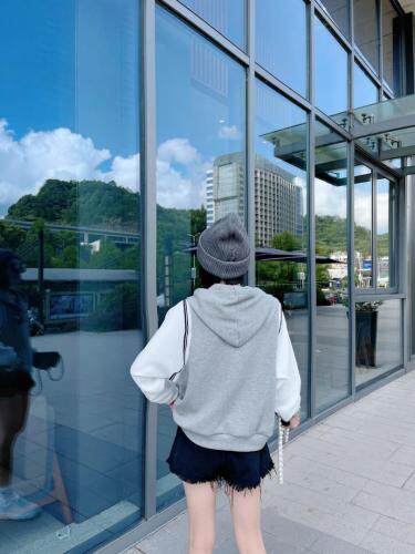 秋装新款连帽卫衣，女装卫衣/绒衫，沐·沐