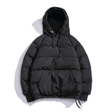 2021新冬季港风短句大码男连帽保暖加面包服衣学生M8011-P85,男装棉衣,电商A001