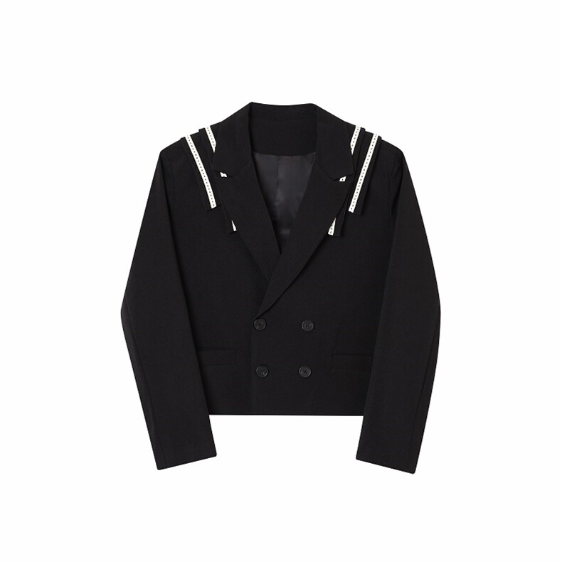 新款青年休闲炸街西服潮流设计感通勤职业风外套男A345-180-P135,男装西服,电商A345