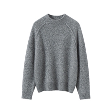 2025年秋季时尚百搭通勤简约休闲花纱插肩半高领长袖套衫，女装羊绒衫，臻维羊绒