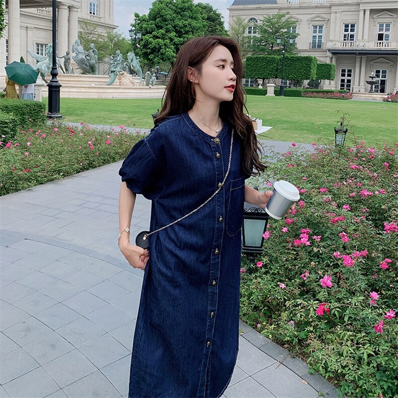 现货~新款夏季牛仔薄款连衣裙190-82356-P120-K168,女装连衣裙,一九零