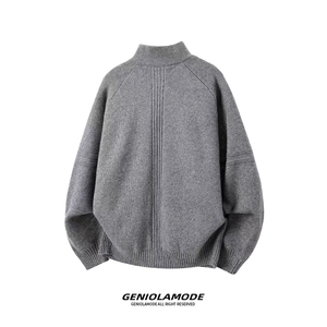 1506-1/GM1120/P60开衫毛衣秋冬轻熟风百搭简约拉链休闲外套1图片