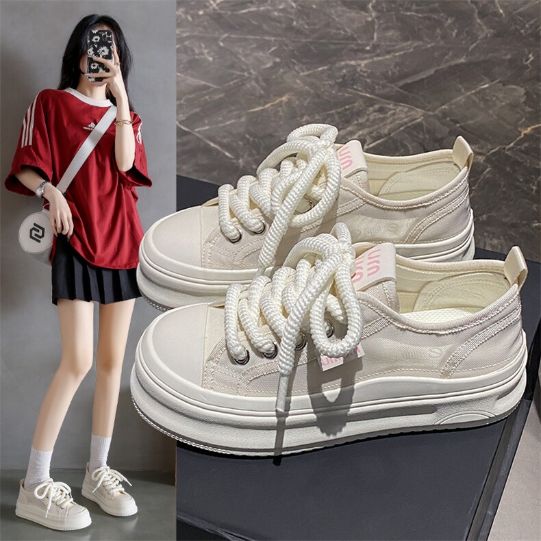韩版帆布鞋女2024夏季新款百搭学生透气跑步板鞋休闲鞋女，女鞋帆布鞋，电商A223