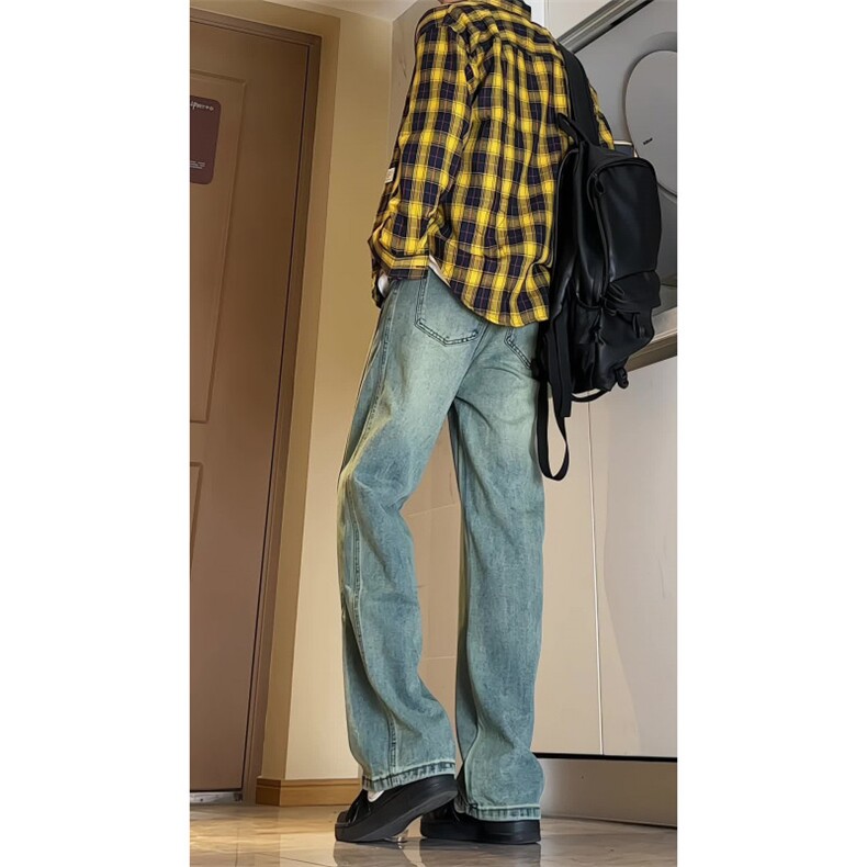 【现货有视频】秋款牛仔裤男半松紧宽松版型XZ610A-P55,男装牛仔裤,星座610A
