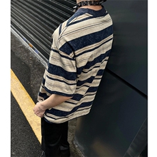纯棉240克美式宽松版条纹短袖T恤男A426-1-CT05-P30，男装T恤，电商A426-1(原A430-1)