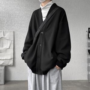 M~8XL大码重磅开衫卫衣秋冬加绒加厚保暖V领外套KS2101/P60加绒80图片