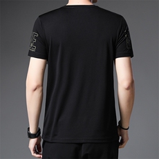 中青年男士短袖t恤时尚休闲夏季2023新款打底衫上衣服印花体恤男，男装T恤，电商B212（原钱塘6029）