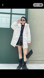 冬季中长款休闲羽绒服,女装羽绒服,依启蒙