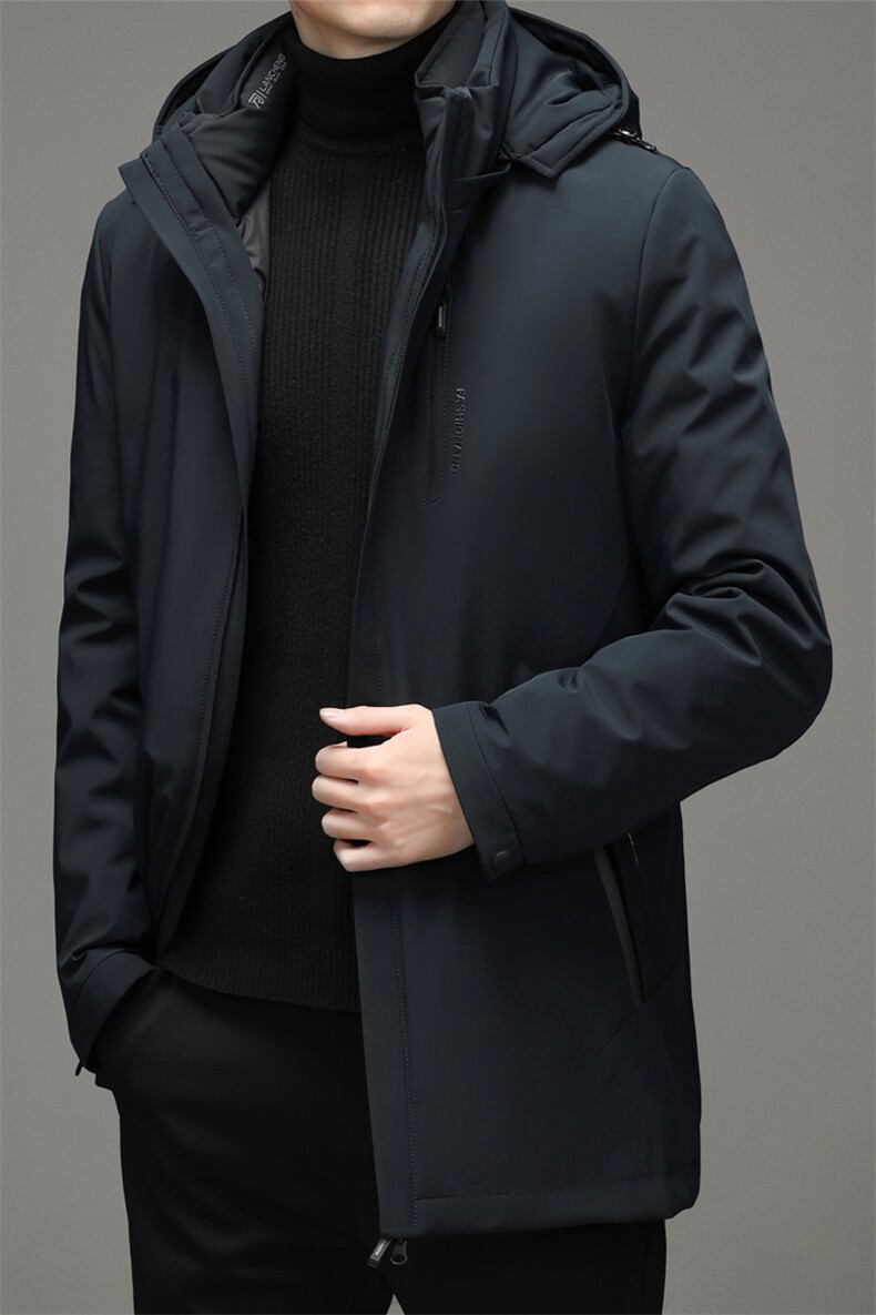 新款中长款中青年男士商务休闲羽绒服男羽绒大衣SNNYR862022-P335,男装羽绒服,电商B212（原钱塘6029）