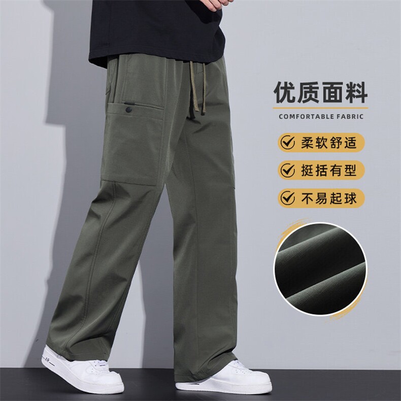 2026春夏季哈伦工装裤男潮流暗格多口袋宽松直筒裤青年Z9856-P45,男装休闲裤,星座509
