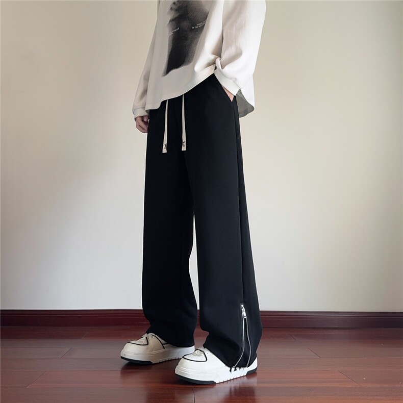 华棉秋季直筒侧边双拉链百搭潮牌休闲裤男K62-P50，男装休闲裤，星座201-4